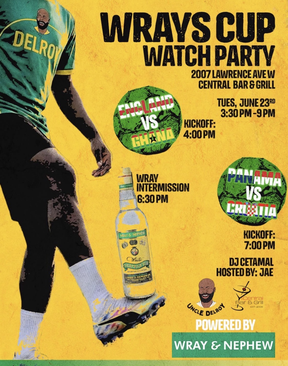WRAYS CUP WATCH PARTY x UNCLE DELROY